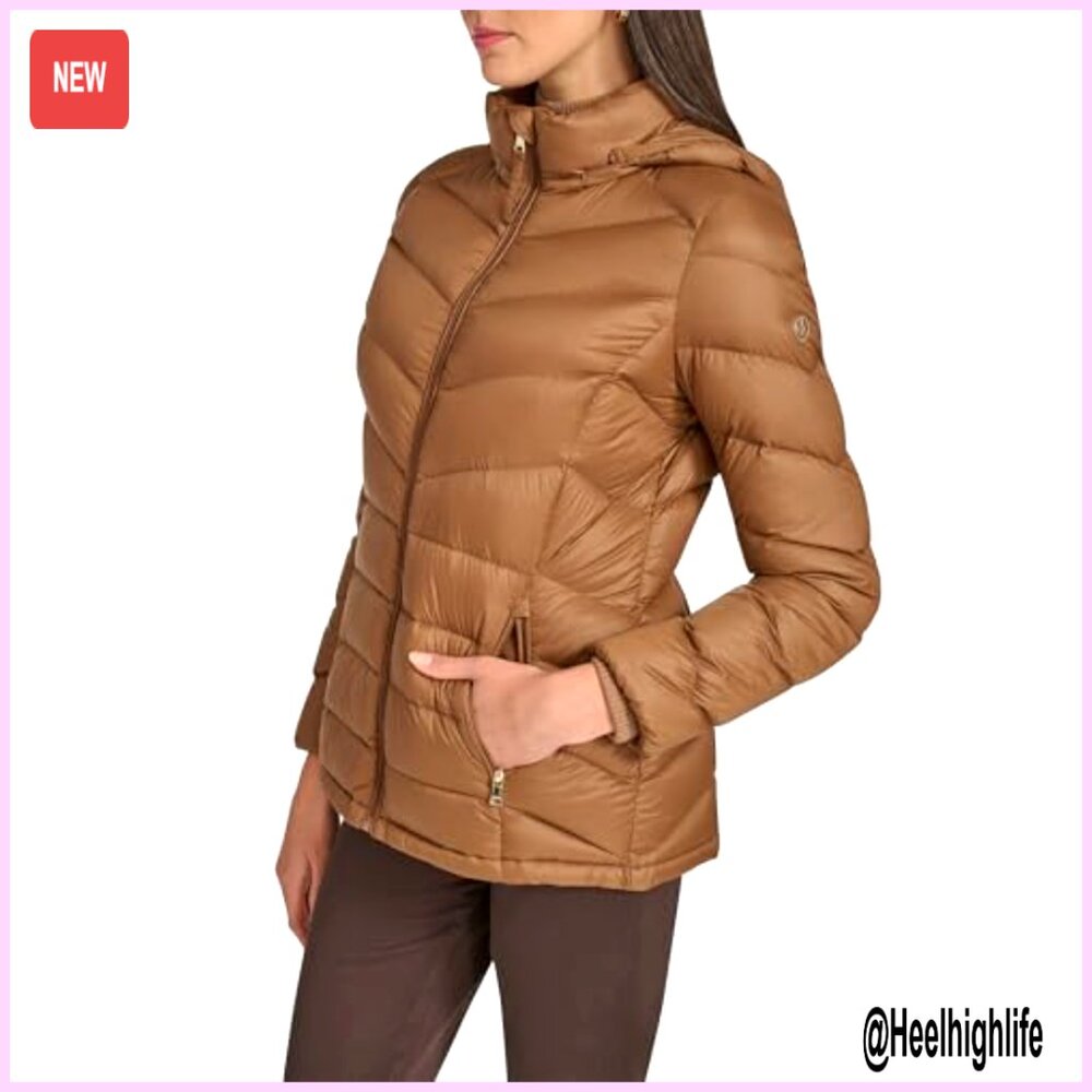 Lightweight Packable Down Puffer Jacket, Chevron … - image 3